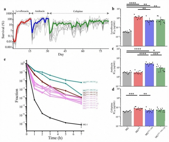 Survival and phenotypic outcomes of sequential antibiotic treatment